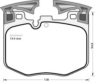 MGA 1351 - Тормозные колодки, дисковые, комплект autospares.lv