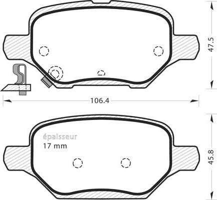 MGA 1367 - Тормозные колодки, дисковые, комплект autospares.lv