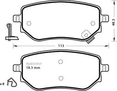 MGA 1306 - Тормозные колодки, дисковые, комплект autospares.lv