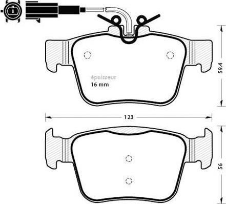 MGA 1303 - Тормозные колодки, дисковые, комплект autospares.lv