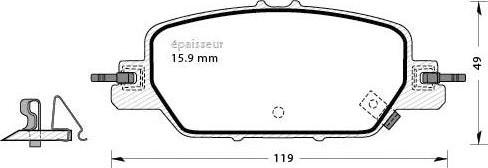 MGA 1314 - Тормозные колодки, дисковые, комплект autospares.lv