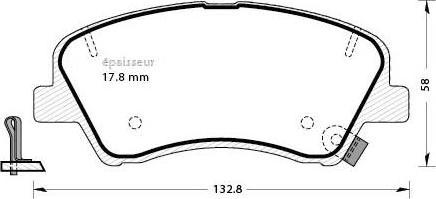 MGA 1313 - Тормозные колодки, дисковые, комплект autospares.lv