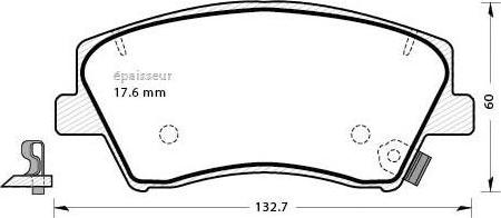 MGA 1312 - Тормозные колодки, дисковые, комплект autospares.lv