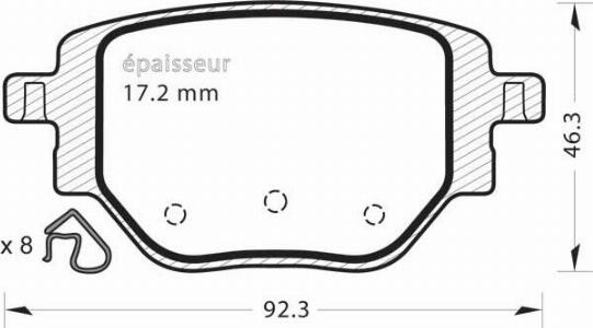 MGA 1389 - Тормозные колодки, дисковые, комплект autospares.lv