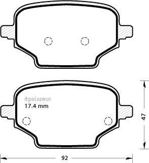 CITROËN 16 881 397 80 - Тормозные колодки, дисковые, комплект autospares.lv