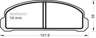 MGA 133 - Тормозные колодки, дисковые, комплект autospares.lv