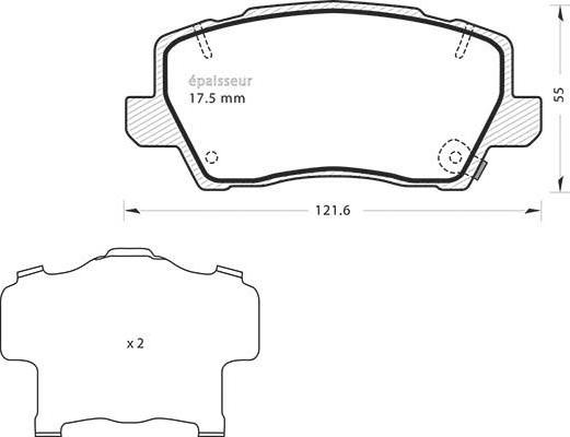 MGA 1320 - Тормозные колодки, дисковые, комплект autospares.lv