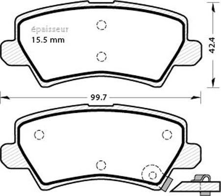 Triscan 362KBP-4581 - Тормозные колодки, дисковые, комплект autospares.lv