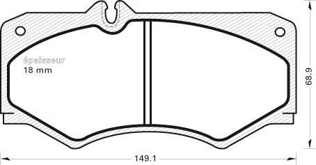 MGA 132 - Тормозные колодки, дисковые, комплект autospares.lv