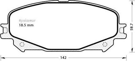 MGA 1298 - Тормозные колодки, дисковые, комплект autospares.lv