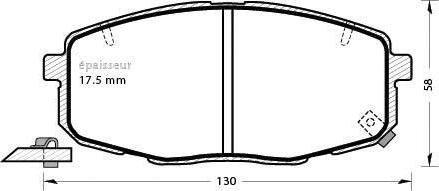 MGA 1293 - Тормозные колодки, дисковые, комплект autospares.lv