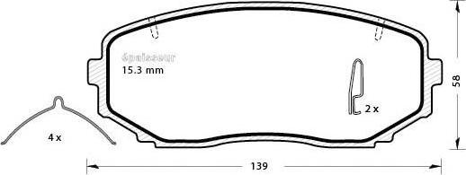 MGA 1292 - Тормозные колодки, дисковые, комплект autospares.lv