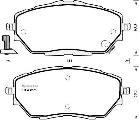 MGA 1297 - Тормозные колодки, дисковые, комплект autospares.lv