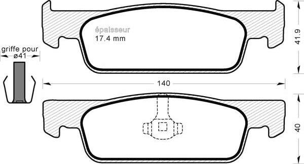 MGA 1245 - Тормозные колодки, дисковые, комплект autospares.lv