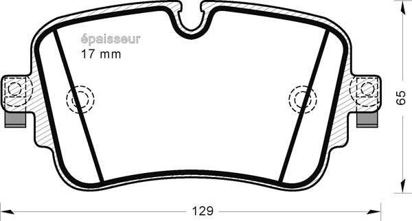 MGA 1246 - Тормозные колодки, дисковые, комплект autospares.lv