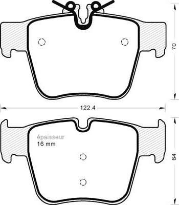 MGA 1241 - Тормозные колодки, дисковые, комплект autospares.lv