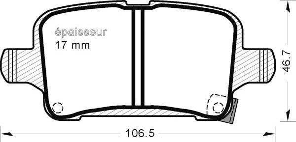 MGA 1242 - Тормозные колодки, дисковые, комплект autospares.lv