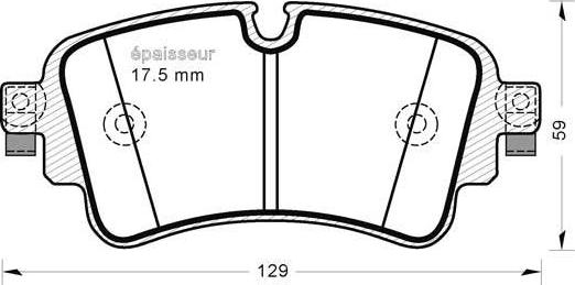 MGA 1247 - Тормозные колодки, дисковые, комплект autospares.lv