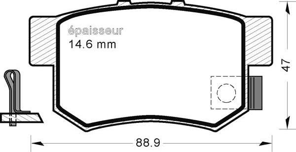 MGA 1259 - Тормозные колодки, дисковые, комплект autospares.lv