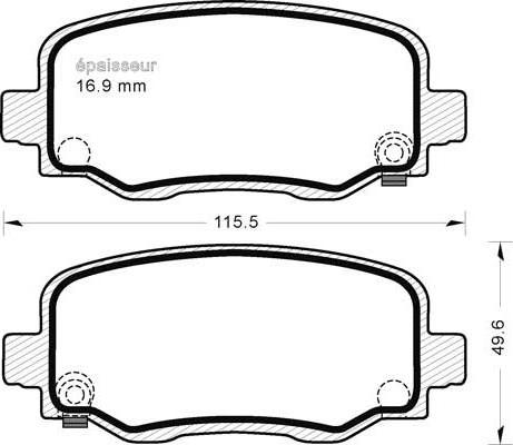 Raicam RA.109.1 - Тормозные колодки, дисковые, комплект autospares.lv