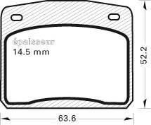 MGA 125 - Тормозные колодки, дисковые, комплект autospares.lv