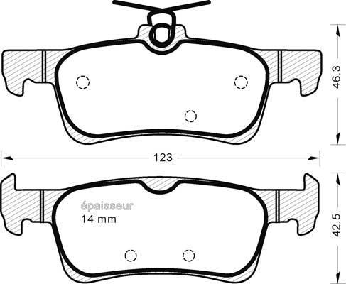 MGA 1269 - Тормозные колодки, дисковые, комплект autospares.lv