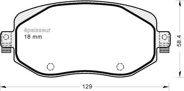 MGA 1261 - Тормозные колодки, дисковые, комплект autospares.lv