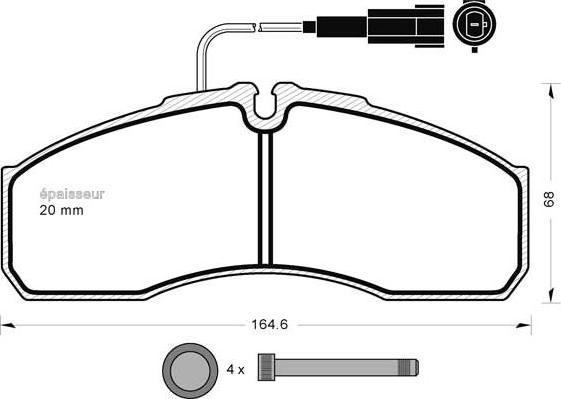 MGA 1268 - Тормозные колодки, дисковые, комплект autospares.lv