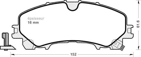 MGA 1204 - Тормозные колодки, дисковые, комплект autospares.lv