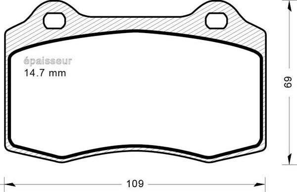 Magneti Marelli 363700201554 - Тормозные колодки, дисковые, комплект autospares.lv