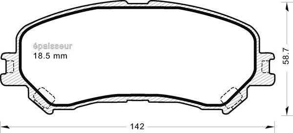 MGA 1217 - Тормозные колодки, дисковые, комплект autospares.lv