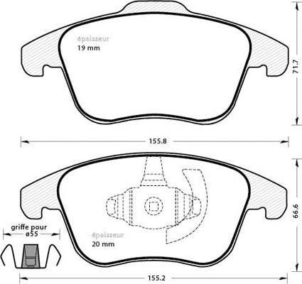 BENDIX D1653 - Тормозные колодки, дисковые, комплект autospares.lv