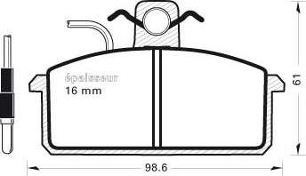 MGA 128 - Тормозные колодки, дисковые, комплект autospares.lv