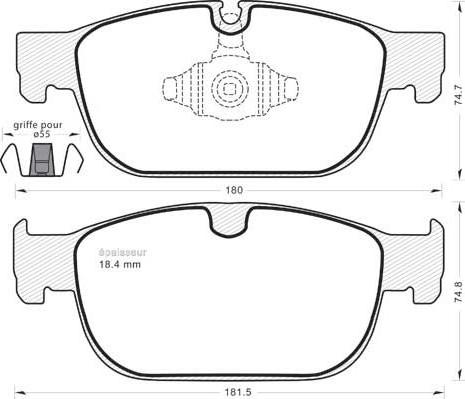 MGA 1233 - Тормозные колодки, дисковые, комплект autospares.lv