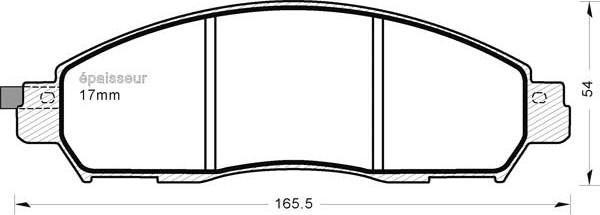 MGA 1232 - Тормозные колодки, дисковые, комплект autospares.lv