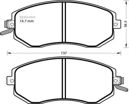 MGA 1275 - Тормозные колодки, дисковые, комплект autospares.lv