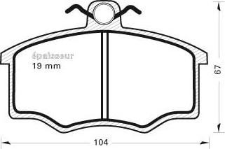 MGA 175 - Тормозные колодки, дисковые, комплект autospares.lv