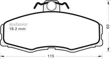 MGA 171 - Тормозные колодки, дисковые, комплект autospares.lv