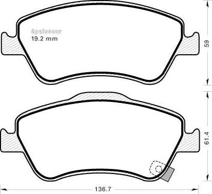 HELLA 8DB 355 034-331 - Тормозные колодки, дисковые, комплект autospares.lv