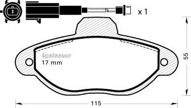 MGA 896 - Тормозные колодки, дисковые, комплект autospares.lv