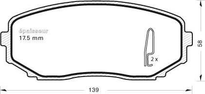 MGA 898 - Тормозные колодки, дисковые, комплект autospares.lv