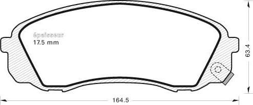 MGA 893 - Тормозные колодки, дисковые, комплект autospares.lv