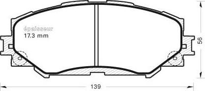 MGA 845 - Тормозные колодки, дисковые, комплект autospares.lv