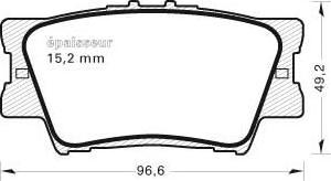 JPN 20H2034-JPN - Тормозные колодки, дисковые, комплект autospares.lv