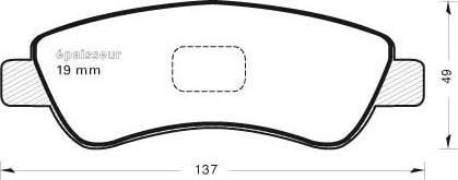 MGA 843 - Тормозные колодки, дисковые, комплект autospares.lv