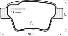 MGA 842 - Тормозные колодки, дисковые, комплект autospares.lv