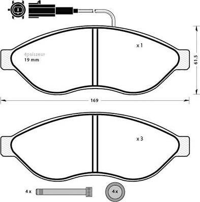 VECO VA1766 - Тормозные колодки, дисковые, комплект autospares.lv