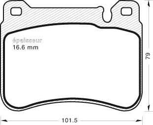 MGA 853 - Тормозные колодки, дисковые, комплект autospares.lv