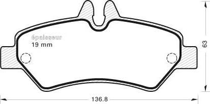 MGA 852 - Тормозные колодки, дисковые, комплект autospares.lv