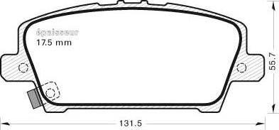 MGA 869 - Тормозные колодки, дисковые, комплект autospares.lv